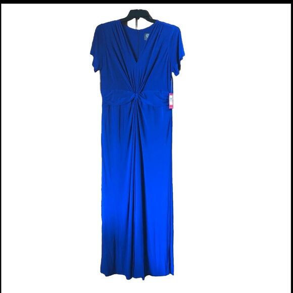 NWT Vince Camuto Twist Front Jersey Wide Leg Jumpsuit Plus Size 1X - Picture 1 of 16